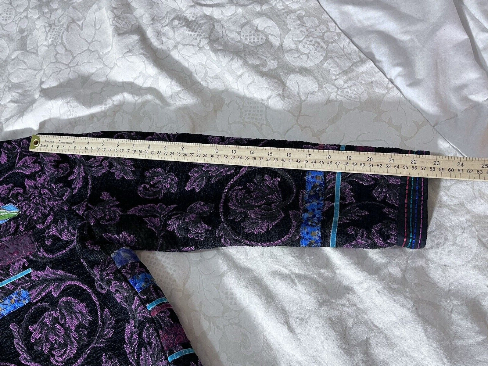 Women’s Large Patchwork Jacket Embroidered Multic… - image 13