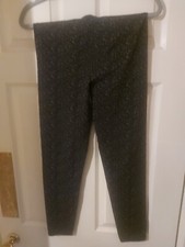 Debenhams The Collection Leggings Black Grey Size 12