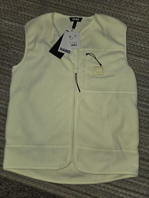 Rains Fleece Vest New With Tags Yellow Straw Color Size Medium MSRP $140