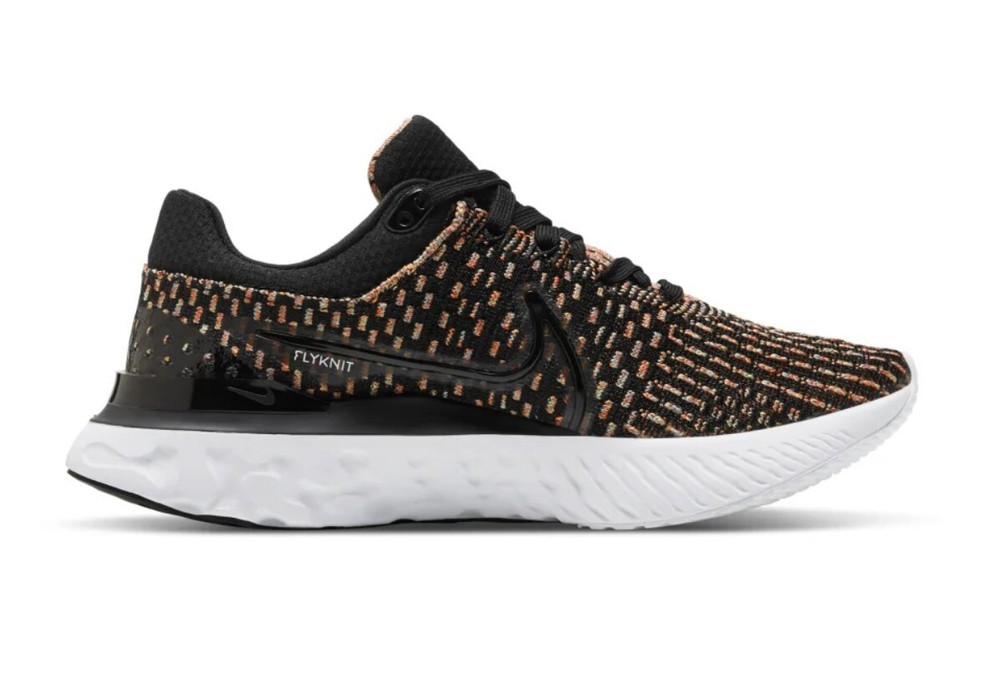 Women's Nike React Infinity Run FK 3 Running Shoes Black White Blue Glow DD3024-002