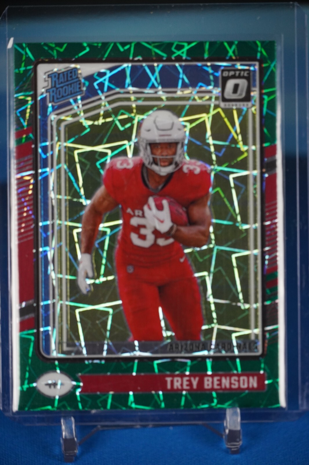 2024 Donruss Optic Football - Trey Benson #293 GREEN VELOCITY Prizm (RC)