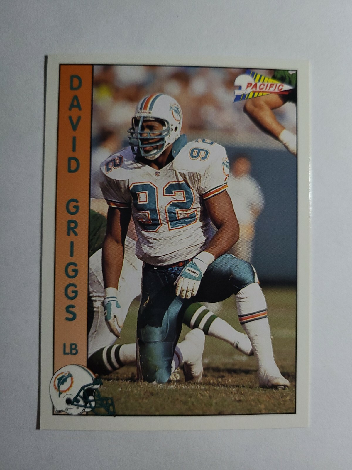 DAVID GRIGGS 1992 PACIFIC FOOTBALL CARD # 173 D4548