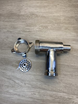 CHEFMATE CC12 250 lb Meat Grinder Head Feed Head With Blade Stainless No Auger