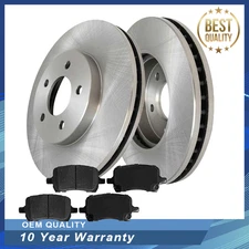 Front Disc Rotors and Brake Pads for 2004-2012 Chevy Malibu 2008 Cobalt 5 Lugs