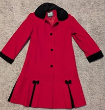 Rothschild Girls Size 7 Long Winter Wool Dress Coat EUC