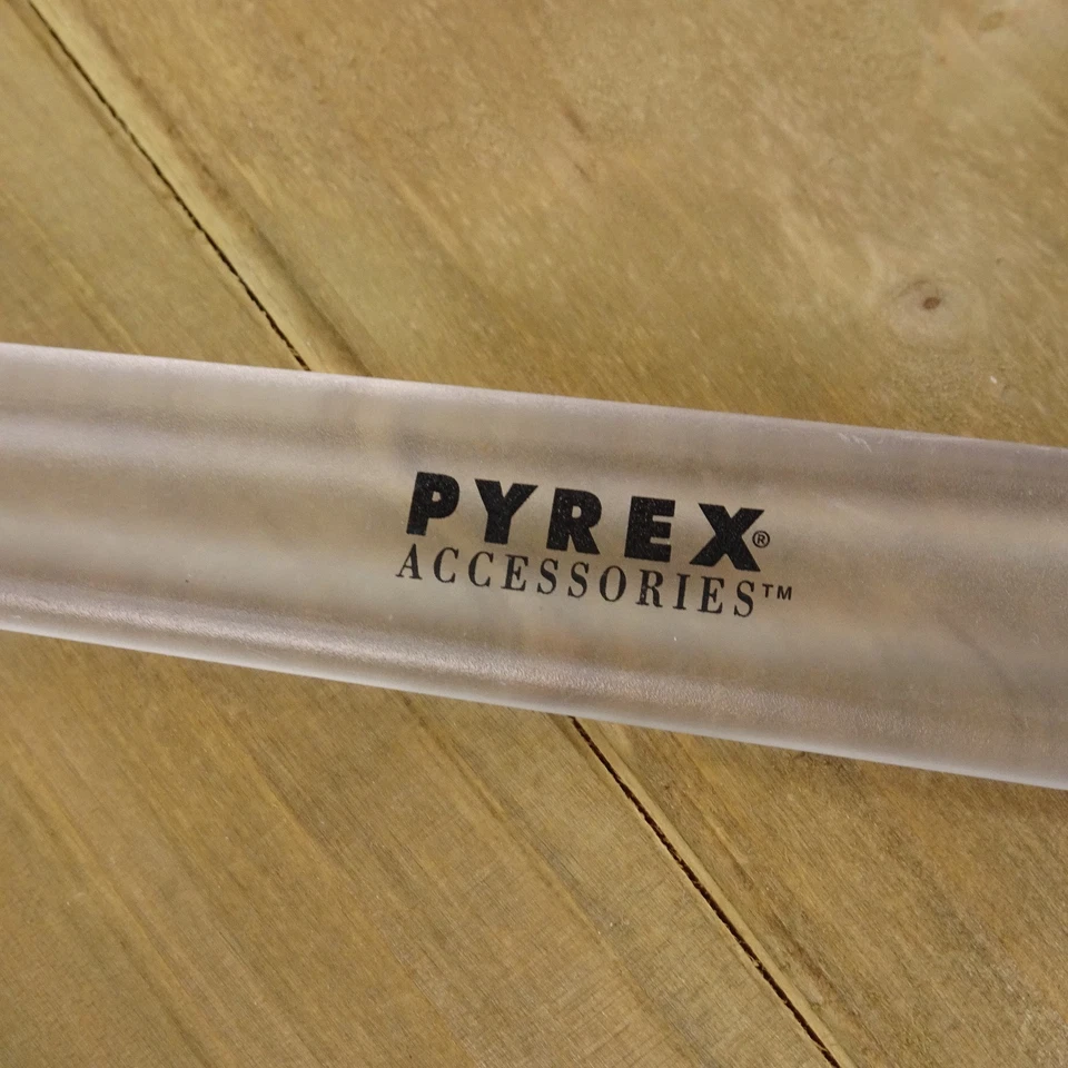 Vintage Pyrex Silicone Spatula – Blue Head, Clear Handle Baking Tool 11.75" - Image 2 of 4