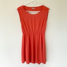 ZARA Women's Mini Coral Backless Dress