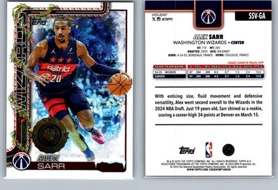 SSV-GA Alex Sarr Wizards 2025-26 Topps Holiday Basketball SSP
