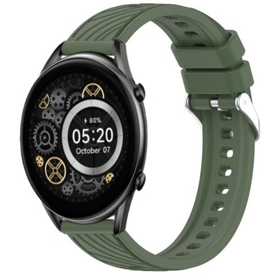 Xiaomi Haylou RT2 LS10 22mm Dark Green Silicone Strap Stripe Texture