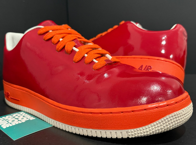 2006 NIKE AIR FORCE 1 SUPREME ONE PIECE LASER PATENT LEATHER RED