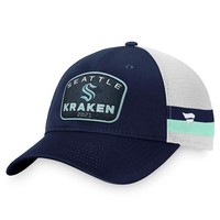 Seattle Kraken Nhl Fanatics Fundamental Trucker Cap Navy