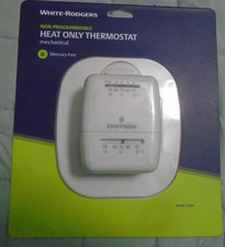 NEW White Rodgers Emerson Non-Programmable Heat Only Mechanical Thermostat M30