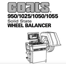 Coats 950102510501055 Wheel Balancer Instructionserviceparts Manual Cdrom