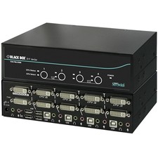 Black Box Servswitch Dt Dual-head Dvi Kvm Switch - 4 X 1 - 8 X Dvi-i Video, 4 X