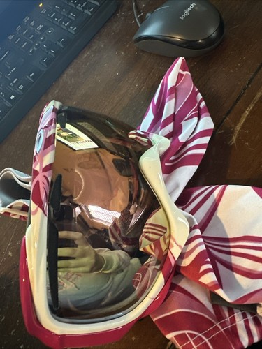 Oakley Ski Goggles (womens / pink and white) -E4A - Picture 1 of 2