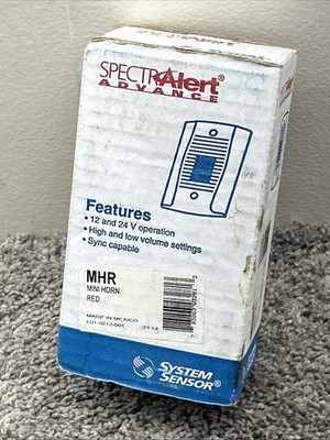 System Sensor MHR Mini Horn Red - New/Open Box! 3245