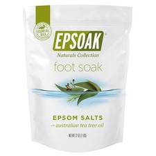 Tea Tree Oil Foot Soak with Epsoak Epsom Salt - 2 POUND Value Bag - Fight Bac...