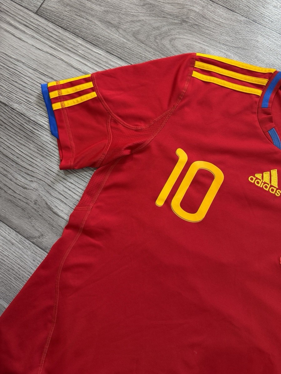 SPAIN 2009 2010 #10 FABREGAS HOME FOOTBALL SHIRT JERSEY ADIDAS