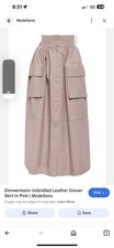zimmermann Pink Leather Skirt Size 0