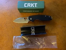 CRKT 5317D2 Pilar III Framelock Knife - D2 Plain Blade - Black G-10 Handle NEW