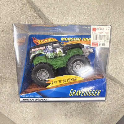 Hot Wheels Monster Jam Grave Digger Rev 'N Go Monster Truck 1:43 Unopened