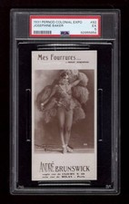 PSA 5 JOSEPHINE BAKER 1931 Andre Brunswick Colonial Exposition Card #82 RARE 1/1