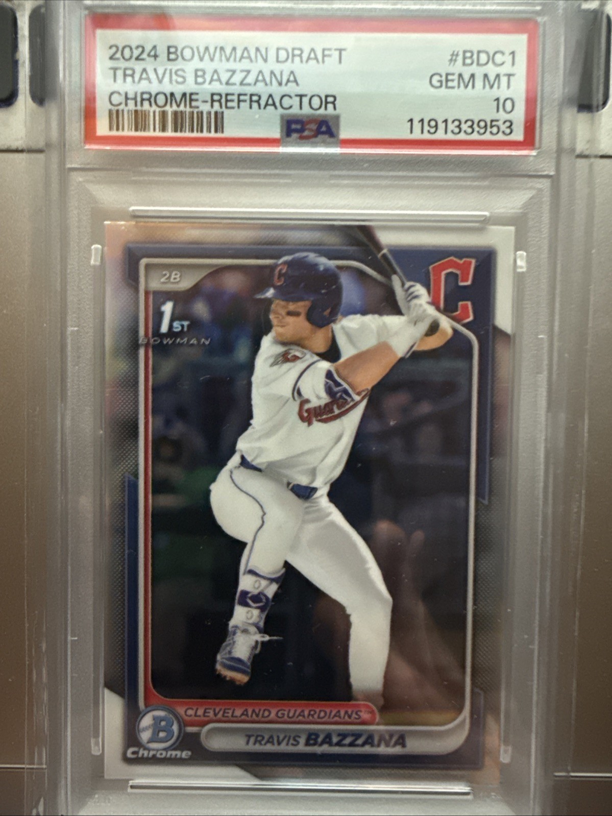 2024 Bowman Chrome Draft Travis Bazzana 1st Refractor PSA 10