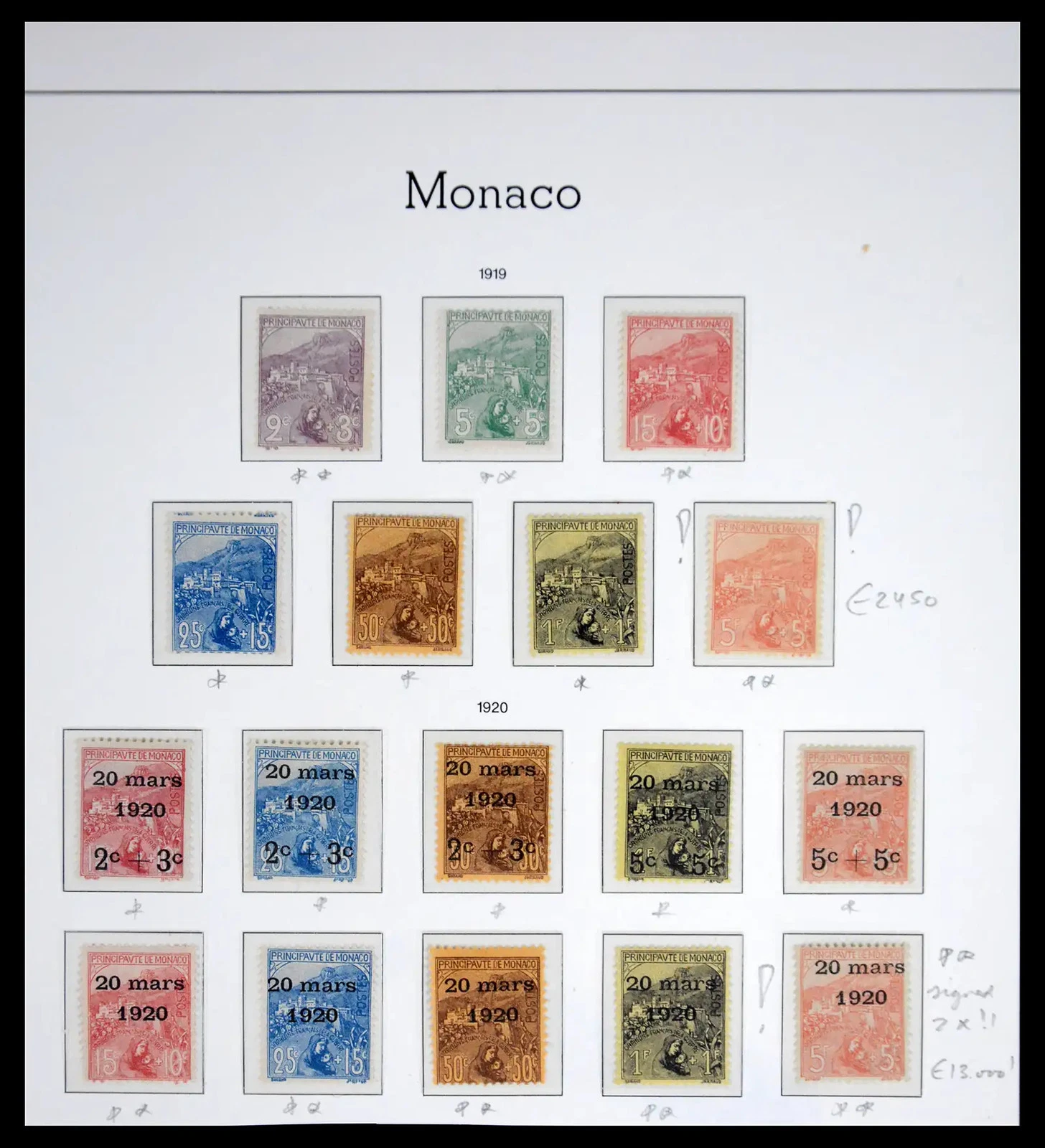Monaco stamp collection