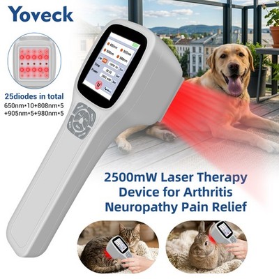 2500mW Touchscreen LLLT Laser Device 650 808 905 980nm 25Diode for Home Use Pain