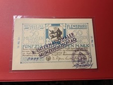 Flensburg 50 Billion Mark Emergency Money 1923 Overprint 5. Int. Coin Exchange Day 1971