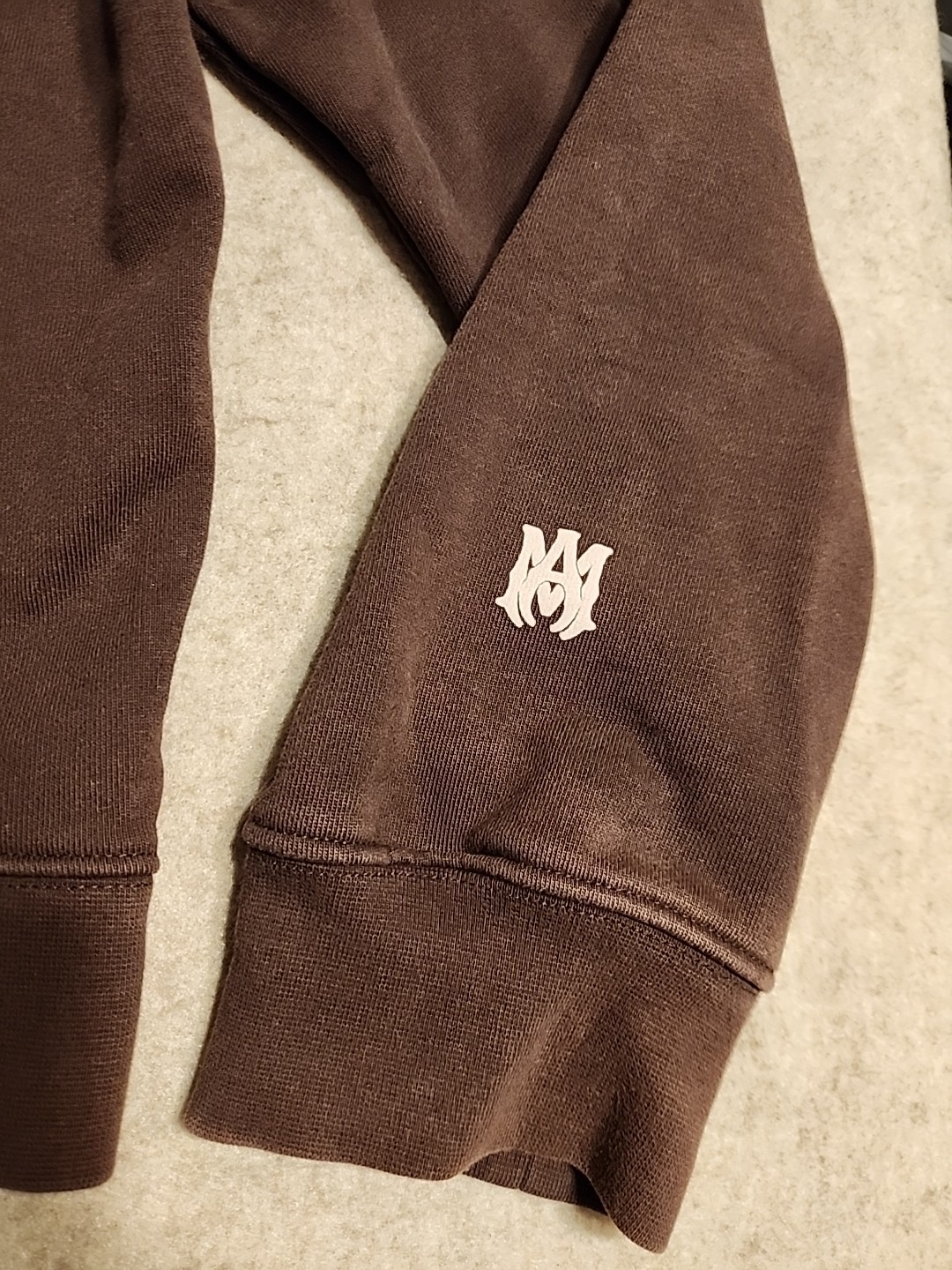 Authentic Amiri Brown Core Logo Hoodie brown color rust faded distressed L USA