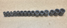 Snap-on 15 Pc Metric Shallow Impact Socket Set 10-24mm Imm