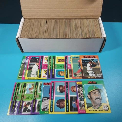 1975 Topps Baseball Starter Set / Lot of 535 DIFFERENT SET#: M