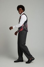 Vintage Georgina Von Etzdorf Silk Floral Pattern Waistcoat Vest Made in England