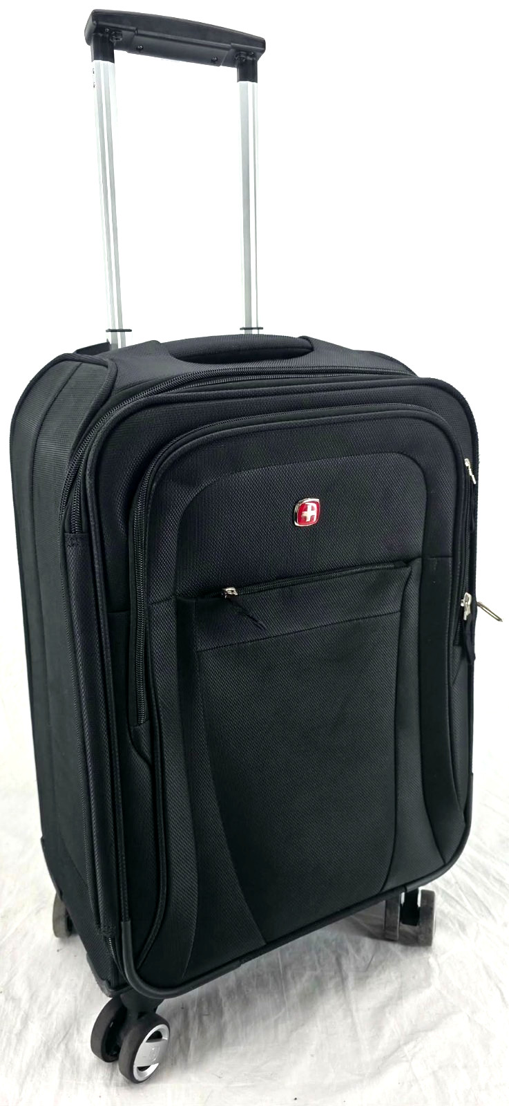 Swiss Gear Black Expandible 23" Spinner Rolling Carry-On Luggage Suitcase