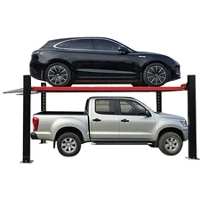 9500lbs 4 Post Lift with Moving Kits Caster Four Post Lift 79" Home Parking Lift