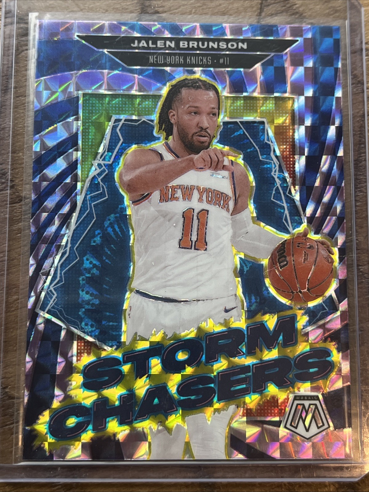 2024-25 Panini Mosaic #19 Jalen Brunson Storm Chasers Case Hit