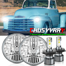 Pair New 7 Inch LED Headlights DRL fit 1947-1957 Chevrolet Truck G10 G20 Pickup