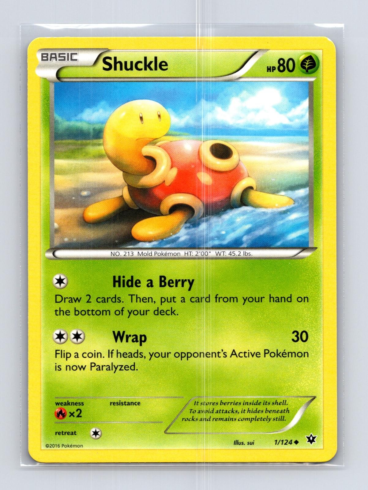 Shuckle 1/124 sui Uncommon 2016 Fates Collide LP