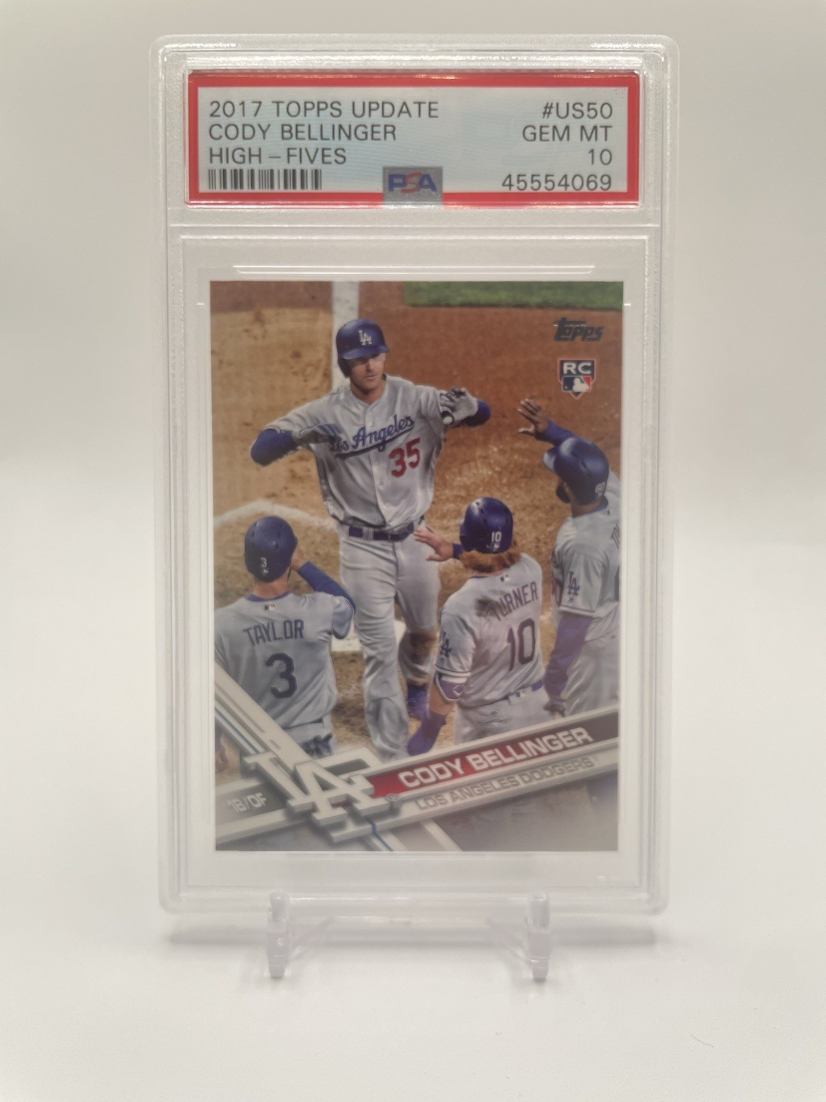 Cody Bellinger 2017 Topps Update  Rookie High-Fives #US50 PSA 10 - LA Dodgers