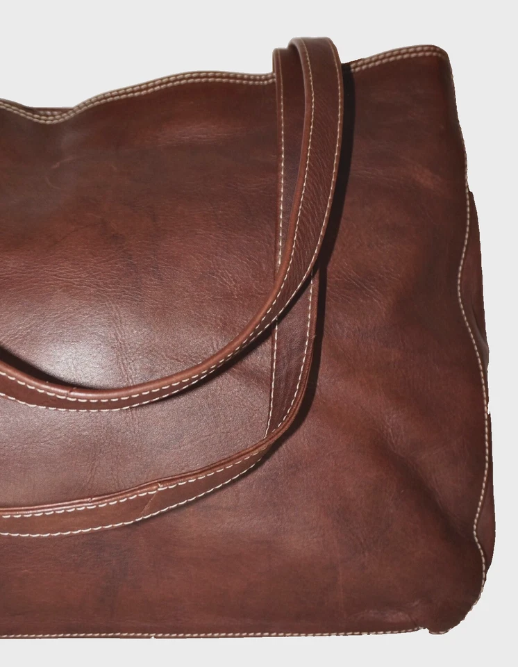 Bolso de Mano CHAOS Grande Cuero Marrón Attache' 11x14 Foto 4 de 4