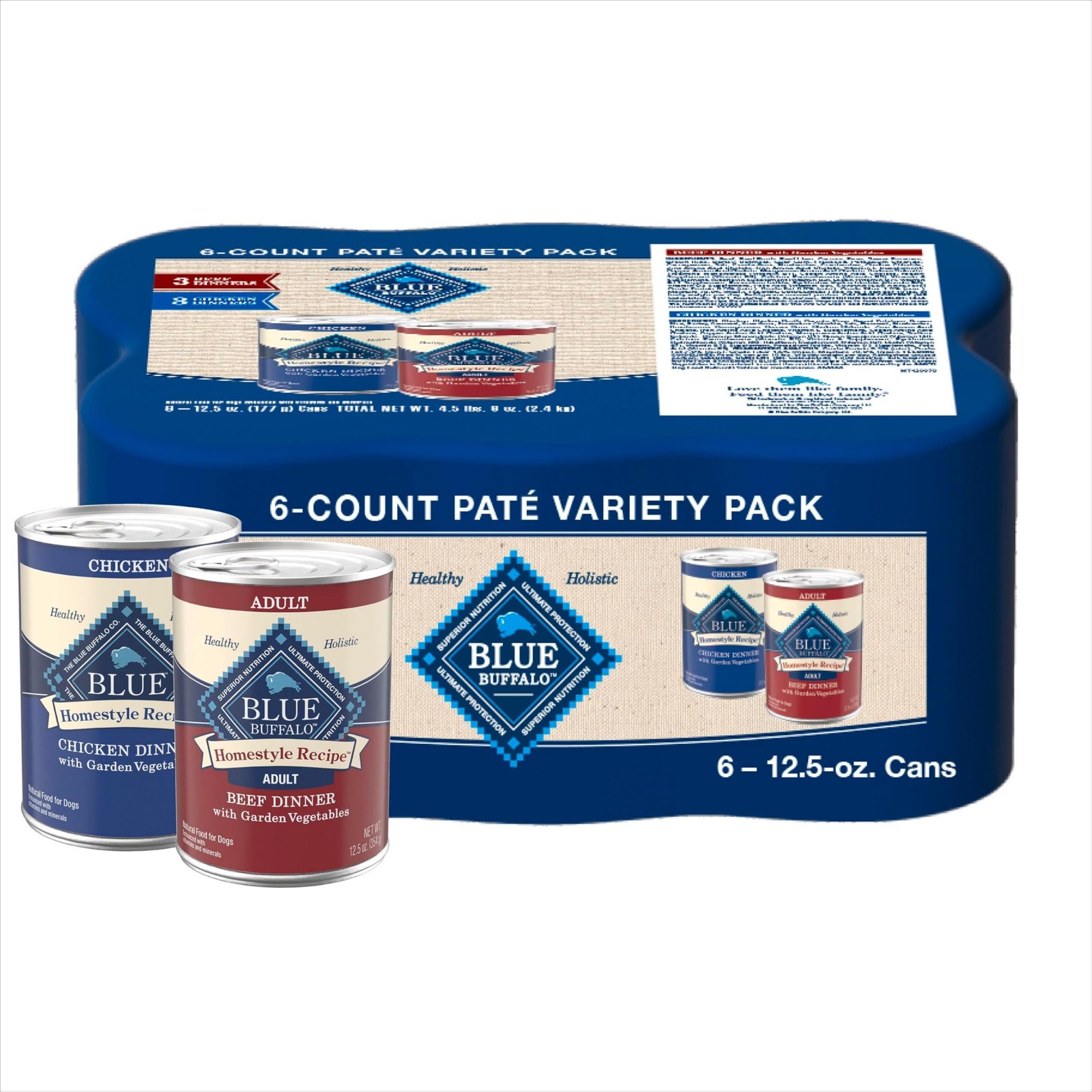Blue Buffalo Homestyle Recipe Adult Wet Dog Food, Made with Natural Ingredien...