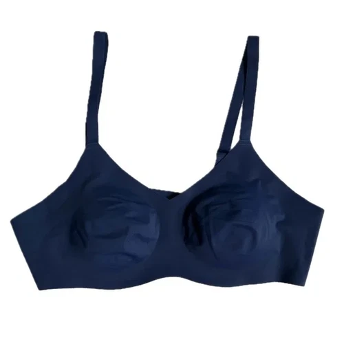 Knix Padded V Neck Bra Size 3 Midnight Blue Thin Adjustable Straps New NWT