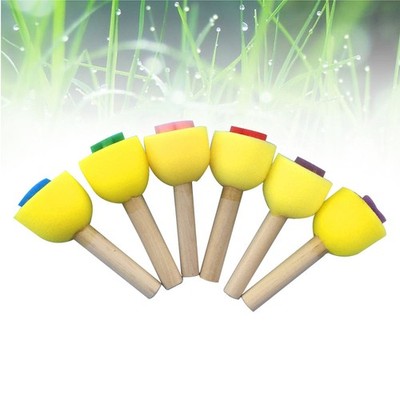 6 Pcs Lackierrollen Schwamm-farbroller Schwammpinsel Kinderpinsel