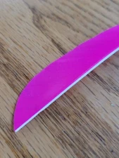 4 inch Feathers Right Wing Parabolic Cut 100 pack Pink