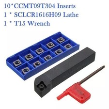 SCLCR1616H09 Lathe Turning Tool Holder Cutter  10x CCMT09T304 Carbide Inserts