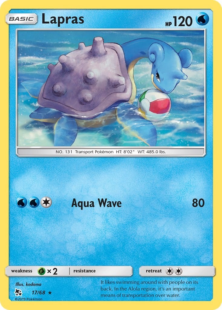 Lapras (17/68) Rare NM HIF Hidden Fates Pokemon TCG