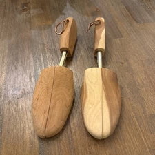 Vintage Wood Shoe Keeper Mohawk Rochester NY Shoe Tree Co. Split Toe Pair LARGE
