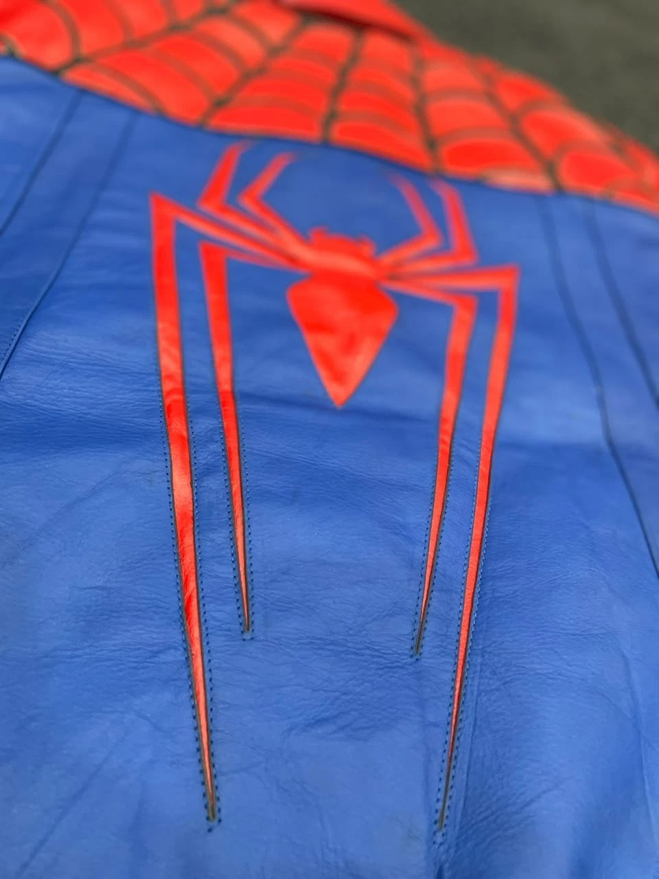 Spiderman Geniune Sheep Leather jacket men image 5
