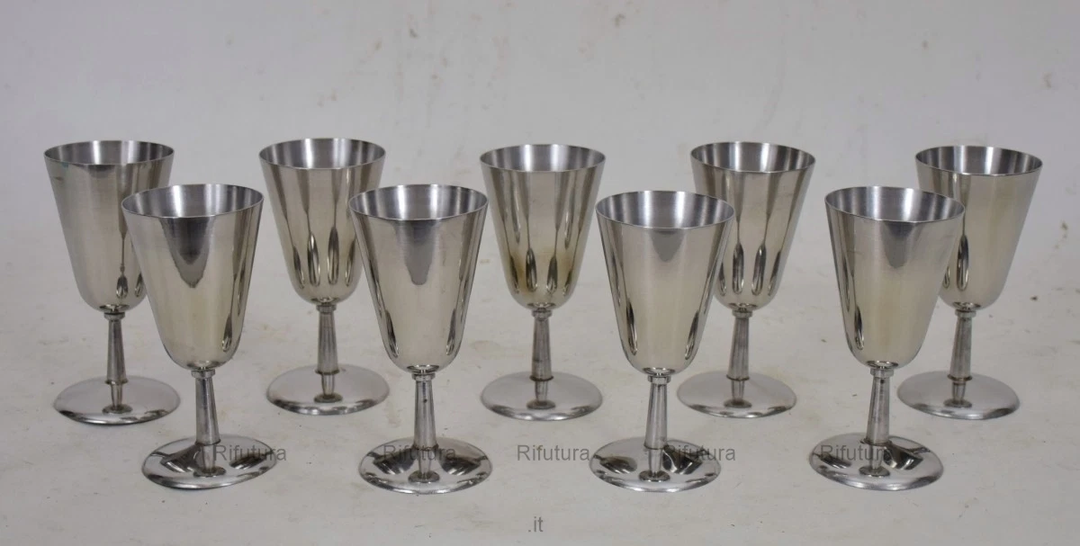 Calice da degustazione in vetro da vino in acciaio inossidabile brillante da 380